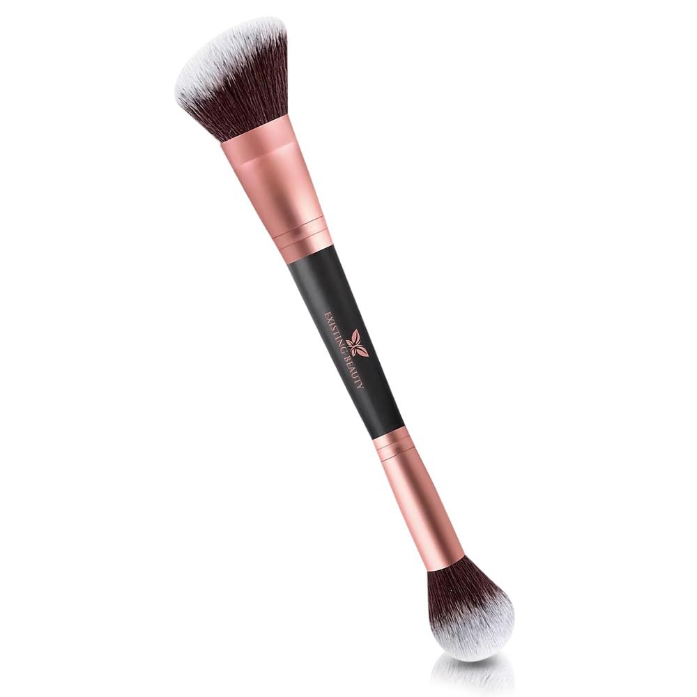 Foundation Makeup Brush – Double Sided Blending Brush for Makeup, Liquid, Powder, Concealer, Cream – Contour Brushes for Makeup by Existing Beauty