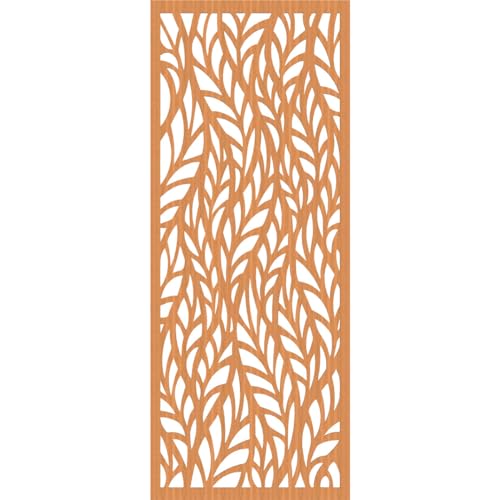 Image of Ortonville Decorative Pierced Fretwork Wood Wall Panels, 37 3 /8 inchW x 94 3 /8 inchH x 3 /8 inchT, Cherry
