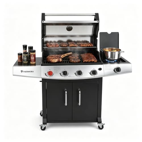 Image of Gas Grill, Outdoor Propane Grill, Gas BBQ Grill Barbecue Grills 5-Burner