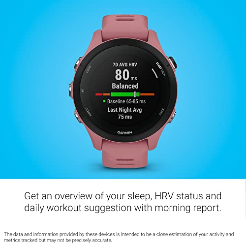 Image of Garmin Forerunner 255S, Smaller GPS Running Smartwatch, Advanced Insights, Long-Lasting Battery, Light Pink