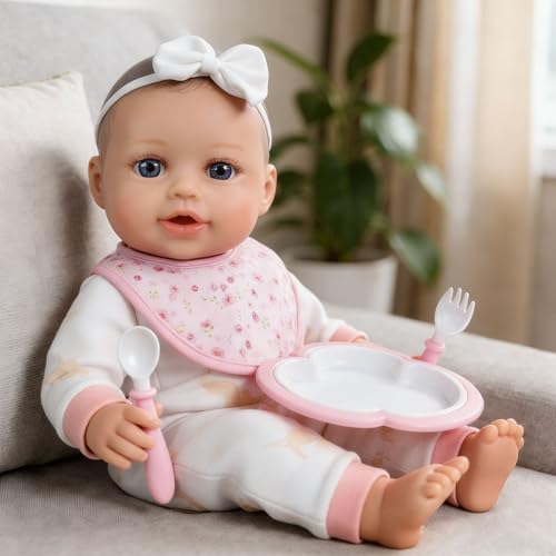Muñeca bebé realista SCOM de 16 pulgadas con accesorios miniatura 1