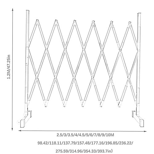 Barrière de sécurité rétractable mobile extensible en métal pour garage