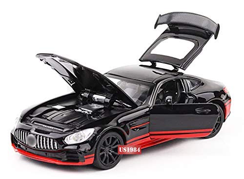 US1984 1:32 Die-Cast 4 Wheel Drive Benz GT3 Metal Car Pull Back with 4 Openable Doors, Engine Cover, Front and Rear Light and Music for Boys and Girls (Black) (B07NLHTSVM) Amazon Price History, Amazon Price Tracker