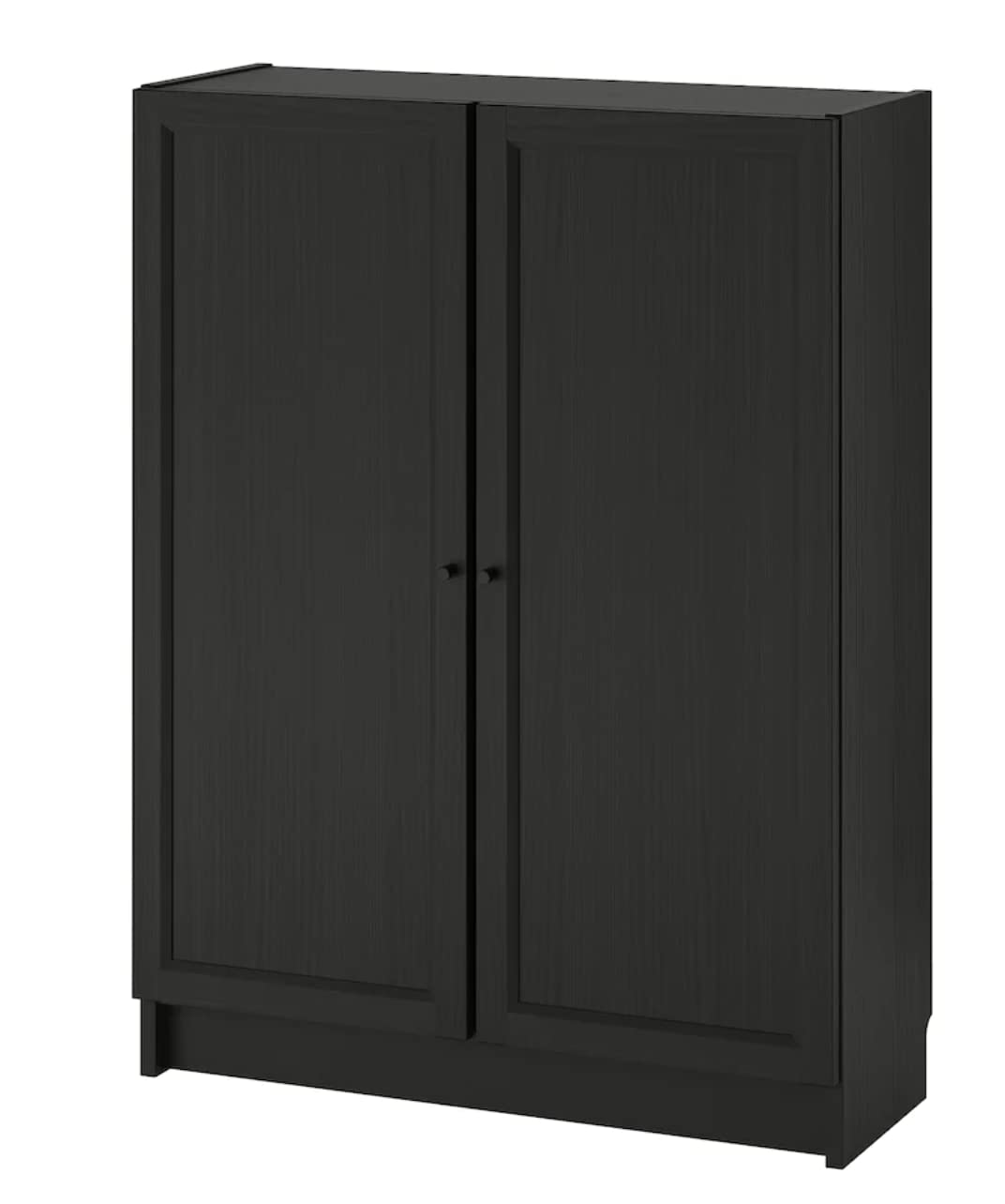 MARIAS KOMMERCE Billy/OXBERG Bookcase with Doors, black-brown80x30x106 cm (31 1/2x11 3/4x41 3/4 ")