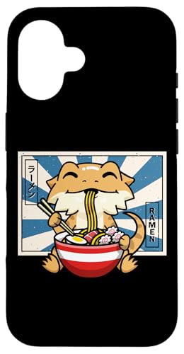 Tiny Dinosaur Kids Anime Kawaii Ramen Bearded Dragon Lover �X�}�z�P�[�X iPhone 16 �p