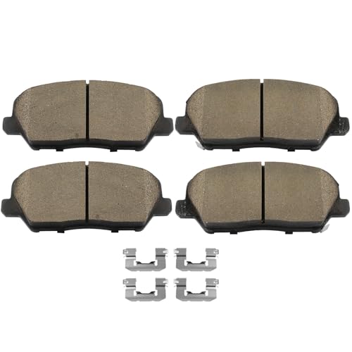 Image of SCITOO D1827 Front Ceramic Brake Pads Sets w /Hardware Replacement For Hyundai For Veloster 2016-2017,For Kia For Forte5 2017-2018