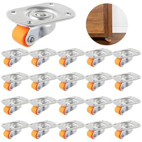 Mini roulettes pivotantes à 360° pour boîtes de rangement et petits meubles | Lot de 20 avec vis