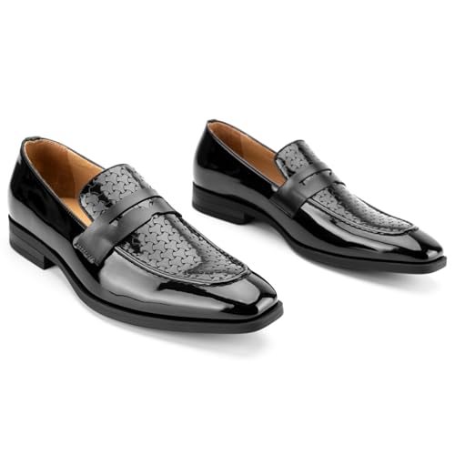 Image of JITAI Mens Velvet Loafers Dress Shoes Loafers for Men Tuxedo Suit Shoes