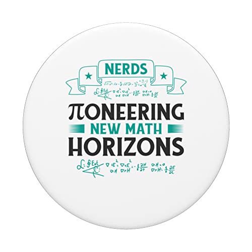 Pi Day Nerd Pi Symbol Number Nerdy Mathematics Mathematician PopSockets Swappable PopGrip, Black - Image 3