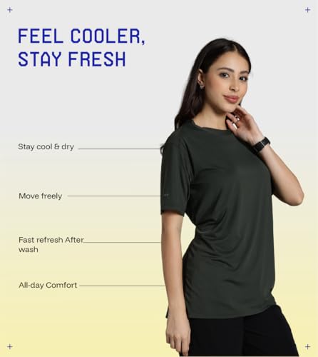 Image of BLUE TYGA Ice Tee� Comfortable T-Shirt for Women | Cool Rush Technology | Running & Casual Wear
