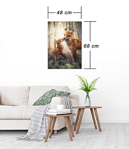 Ulmer Puzzleschmiede - Puzzle 'Spring Feelings' - 1000 Piece Modern Animal Jigsaw Puzzle - Fox Family in Forest - Made in Germany - Image 3