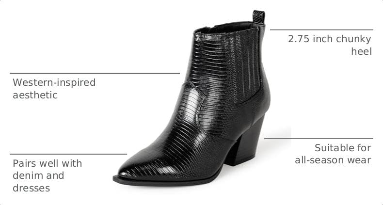 Image of The Drop Women's Sia Pointed-Toe Western Ankle Boot