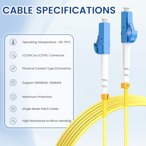 Câble fibre optique LC LC 2m OS2 monomode 9/125 pour switch et routeur