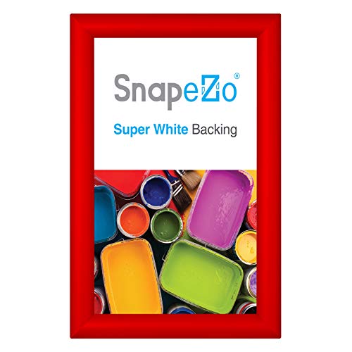 SnapeZo Red Poster Frame 8.5x14 Inches, 1.2 Inch Aluminum Profile, Front-Loading Snap Frame, Wall Mounting, Premium Series