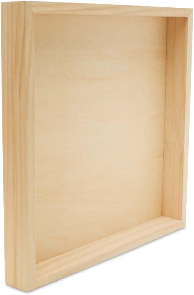 Square Wood Canvas 16 x 16 x 1-1/2-inch, Unfinished Wood Frames, Blank Wooden Signs for Crafts & Home Decor, by Woodpeckers 1 16 x 16 x 1-1/2 inch