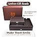 Mens Watch Box Leather Valet Tray - Bedside Table Organizer, Men's Jewelry Box, Watch Case for Men with Large Smartphone Charging Station - Jewelry Box for Men with Valet Box and Nightstand Organizer