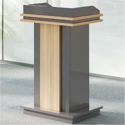 DUANHOZ Lectern Podium Stand, Lectern Podium Stand,Wooden Podium Stand for Presentation Conference Speech with Professional Pulpit Desk and Portable Reception Desk