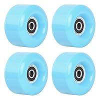 Lot De 4 Roues PU 58x32 Mm Pour Patins à Roulettes – Dureté 82A, Roulements 608RS, Noyau PC, Intérieur Et Extérieur, Noir
