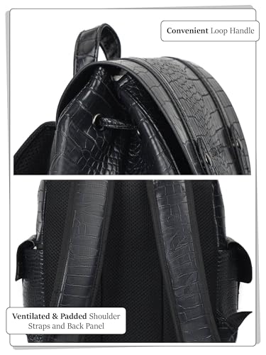 Image of FUR JADEN Vegan Leather Stylish 15.6 Inch Premium Laptop Backpack for Office & Travel