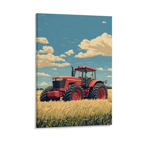 Tracteur murale décoratononion peinture sur toile grand format pour maison