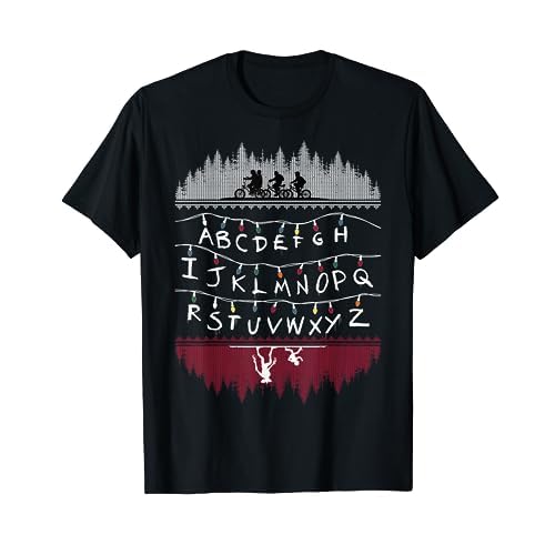 Netflix Stranger Things Alphabet Lights Camiseta