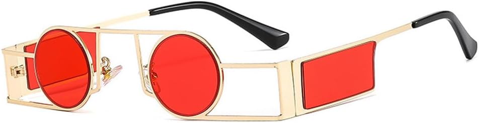 Punk Men Round Sunglasses Vintage Women Retro Round Sun Glasses Female Unique Metal Steampunk Eyewear UV400