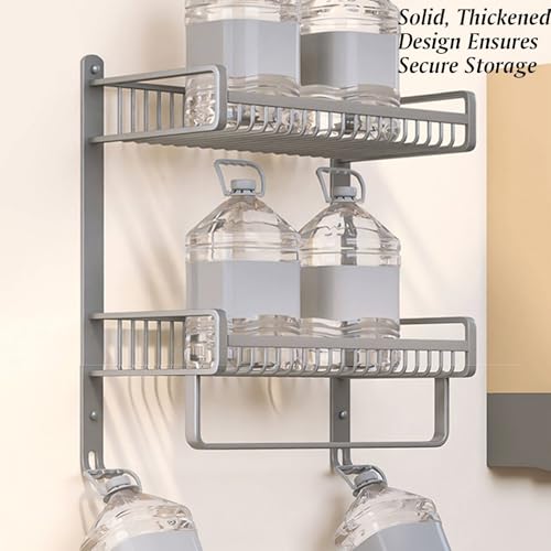 Toallero estante de aluminio para organizar baños pequeños y salones modernos 7