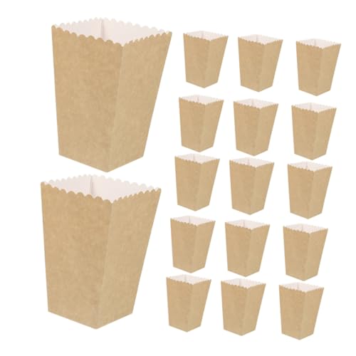 ROMISBABA 24 Piezas Cajas de Kraft Unidades para Fiestas Snack Cine Evento Portátil Biodegradable Seguro