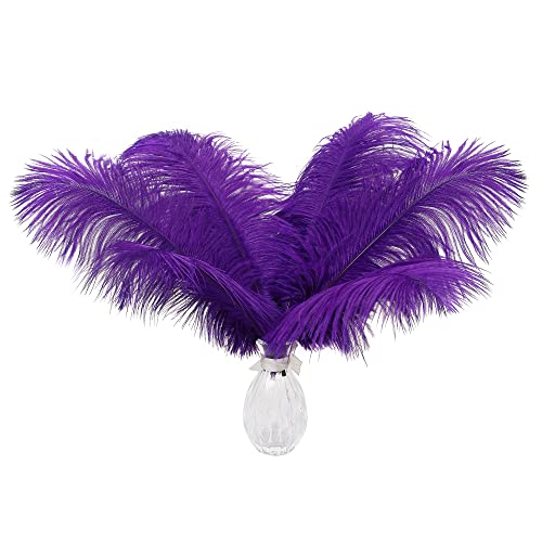 Plumes d'autruche violettes pour sublimer de grands vases et centres de table