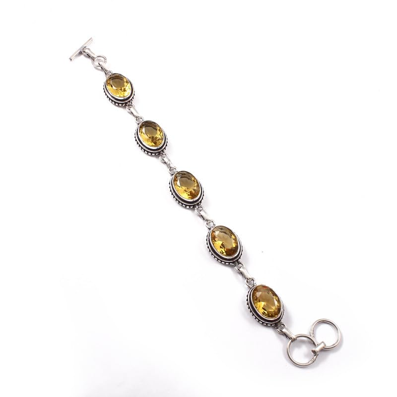 925 sterling silver gemstone jewelry chain bracelet
