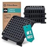 FilterBase® Fresh Air Filter für Liebherr Kühlschrank | 4 Stück | Aktivkohlefilter kompatibel mit 9096989 9882460 988246000 und 7440021-00