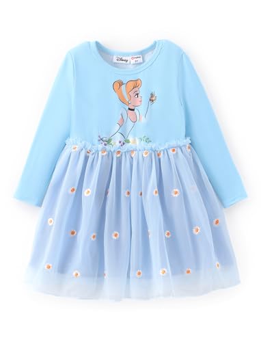 Image of Disney Princess Frozen Elsa Minnie Stitch Toddler Girl Tulle Tutu Dress Ruffle Sleeve Mesh Summer Birthday Party Clothes 2-9Y