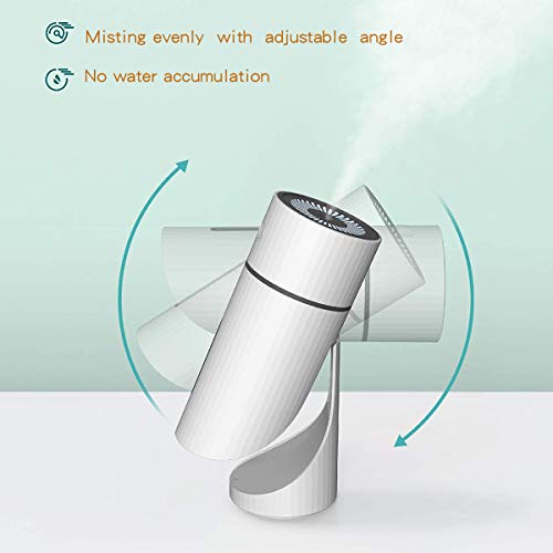 Palanchy Rechargeable Portable Humidifiers,Cool Mist Mini Humidifier With Adjustable Angle,260Ml Water Tank Small Humidifier Usb Powered,7 Color Led & Auto Shut-Off For Bedroom Home Office #TOP1