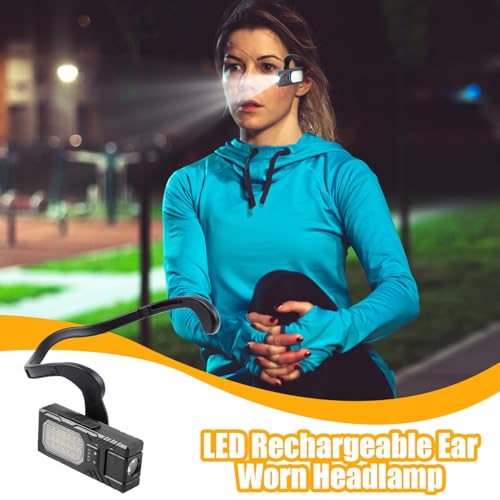 Lámparas frontales LED recargables para running y camping con sujeción en la oreja 7