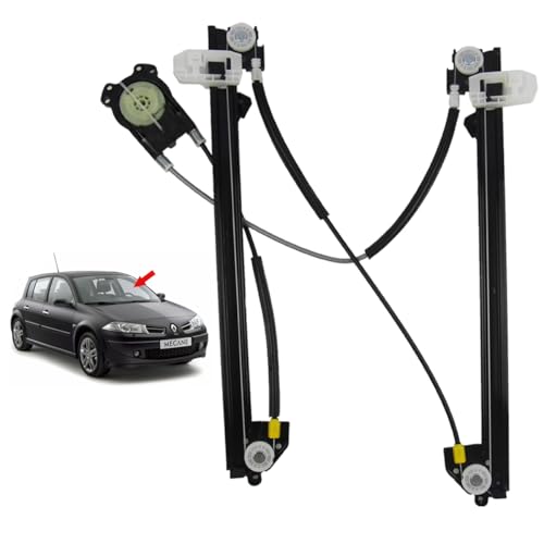 STARKIT PERFORMANCE Elevalunas compatible para Megane 2 (2002-2008) mecanismo elevalunas delantero izquierdo (conductor) (5 puertas) 8200325136, 8201010926
