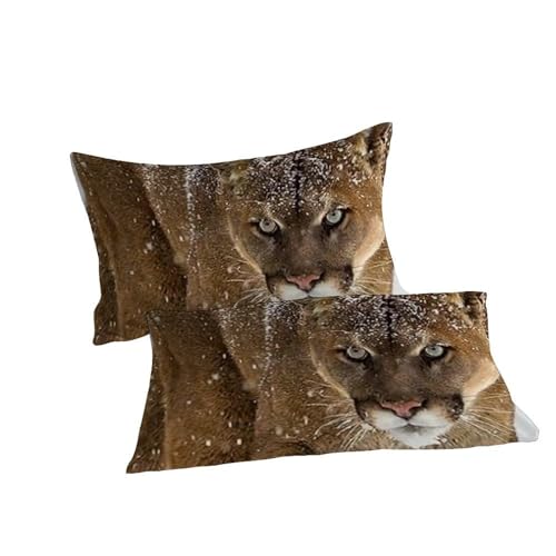 Housse de couette guépard microfibre 3D King 220x240 pour lit double - 7