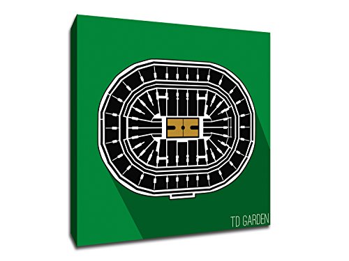 Boston - TD Garden - Basketball Seating Map - 20x20 Gallery Wrapped Canvas Wall Art