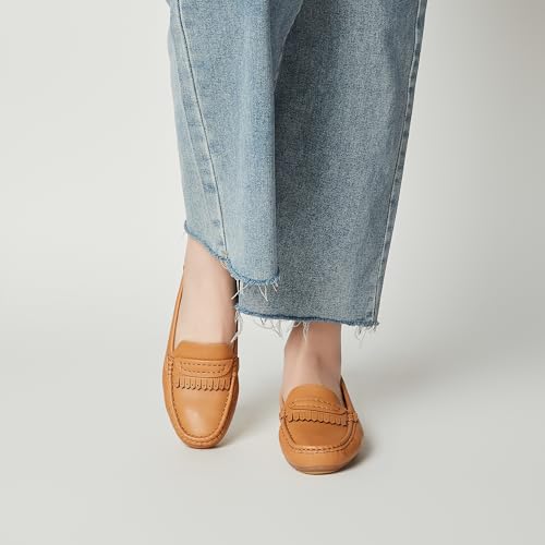 Image of Women's Business Loafers Work Casual Flats Shoes Lightweight Penny PU Leather Slip On Walking Shoes