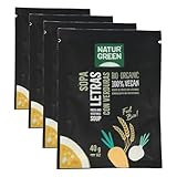 NaturGreen Sopa Letras con Verduras Bio 40g (Paquete de 4)