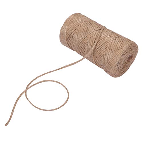 Quotidian 640 Feet (c. 213 Yards) 1/8 inch 3 ply Natural Jute Twine String Rolls for Packing String, Artworks Crafts, Gift Wrapping, Picture Display and Gardening (3mm)