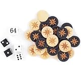 Sondergut Roll-up Portable Suede Deluxe Backgammon Game Set- Elegant Wood Stones Pop-Up Playing Field - RV Travel, Cruise, Airplane, Camping, Backpacking, Road Trips (Replacement Wood Stone Set)