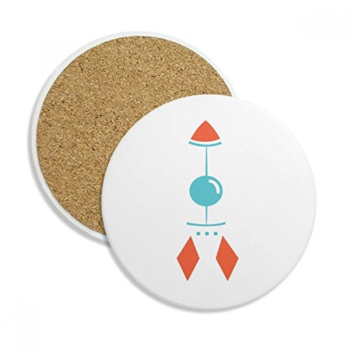 Coaster en céramique Univers Alien dessous de verre absorbant multicolore - 2