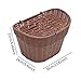 Qraatosi Handlebar Basket for Carrying Items on Mountain Bikes with Lid, Dark Brown