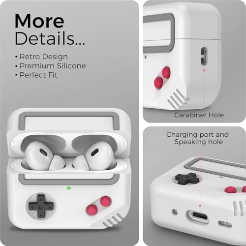Image of TRONWIN Silicone Airpods Pro 2 Case Protective Covers Skin Game-Machine Design for Airpods Pro 2022 [Support Wireless Charging] Compatible with Apple Airpods Pro 2nd Generation | Silicone, Skin, Game-Machine Design, Airpods Pro 2022