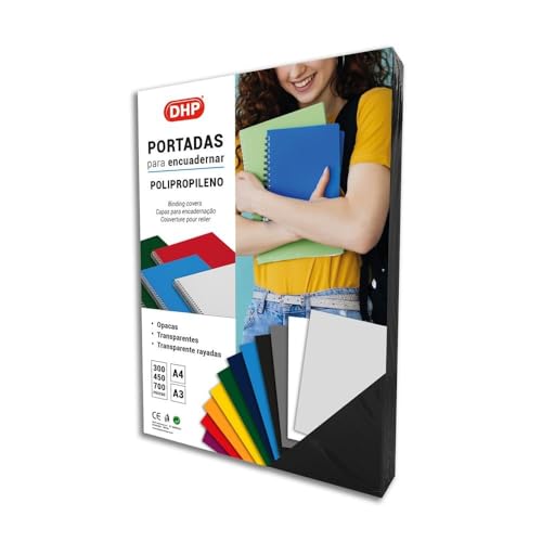 Portadas de encuadernación DHP Negro A4 Polipropileno (50 Unidades)