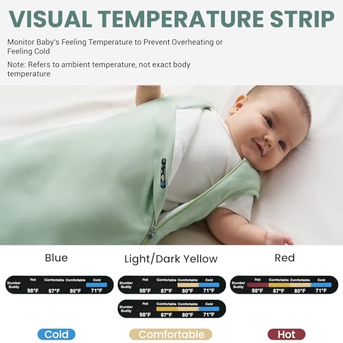 Image of Baby Bamboo Sleep Sack, 70% Rayon Made from Bamboo 30% Cotton 1.0 TOG Infant Wearable Blanket
