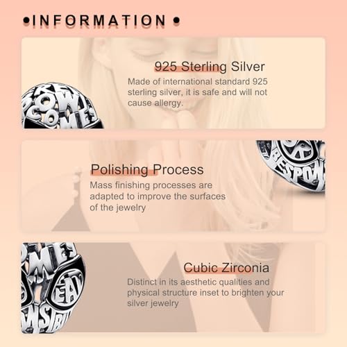 Image of S925 Sterling Silver Cartoon Anime Charms Pendant, Character Figures Dangle for Bracelet Necklace, Gifts for Mom Girlfriend Family, Valentine's Birthday Christmas Anniversary Jewelry