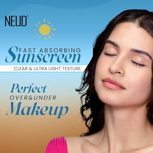 Image of NEUD Invisible Sunscreen Spray SPF 50++++ Waterproof, For Uva /B Sun Protection, Tan Removal, Pigmentation, No White Cast, Lightweight & Quick Drying, For Men & Women - 100ml Each, Pack of 2