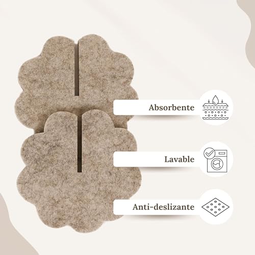 Decoracion Hogar - Regalos Originales - Posavasos Originales y Absorbentes, Coasters Antideslizantes, Base Lavable, 6 Unidades, Diseño Innovador, Coasters for Drinks - imagen 4