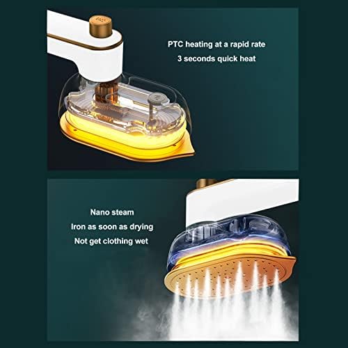 Miniatura 4 de Mini máquina de planchar de viaje, ropa de mano giratoria de 180  para ropa, ropa de hierro, termostato de mango plegable para ropa